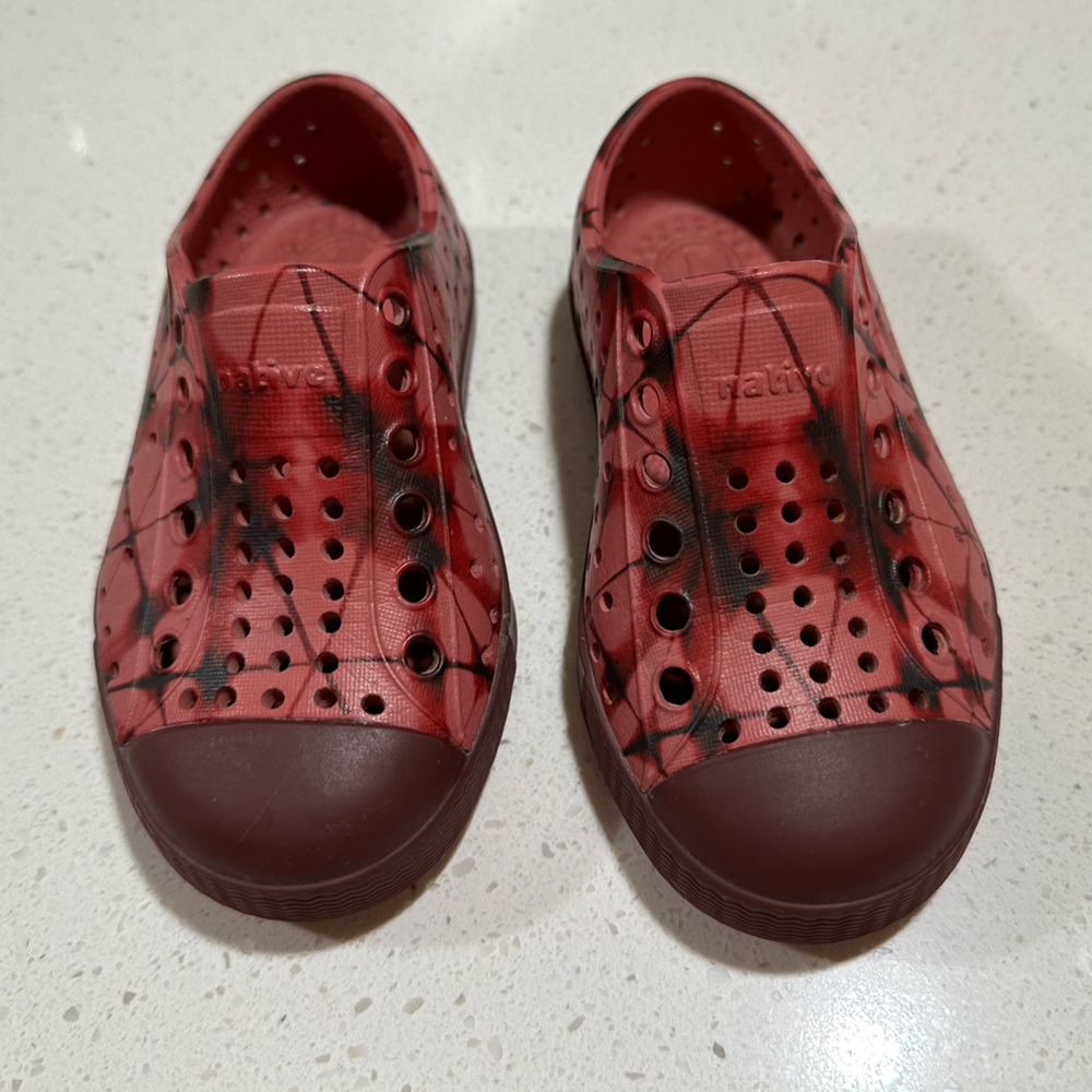 Jefferson native shoes toddler kids child waterproof shoe c7 red tie dye